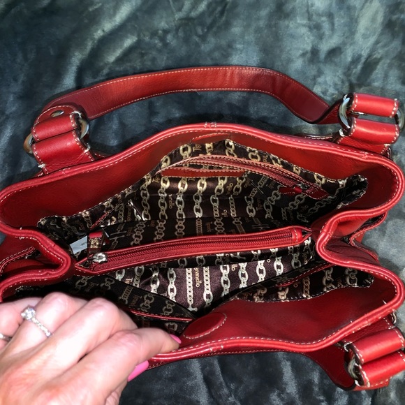 Tignanello Red Leather Purse - Picture 6 of 8